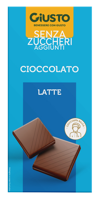 GIUSTO SENZA ZUCCHERO TAVOLETTA CIOCCOLATO LATTE 85 G - Farmacianuova.eu