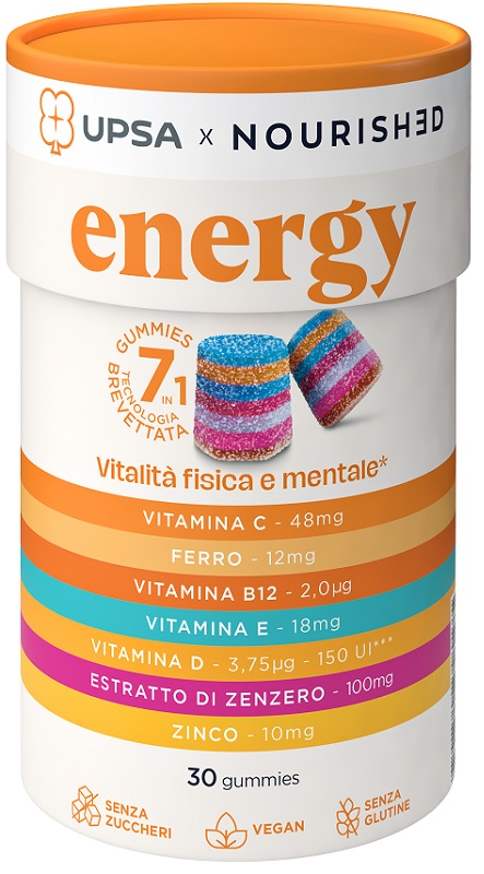 UPSA X NOURISHED ENERGY 30 GUMMIES - Farmacianuova.eu