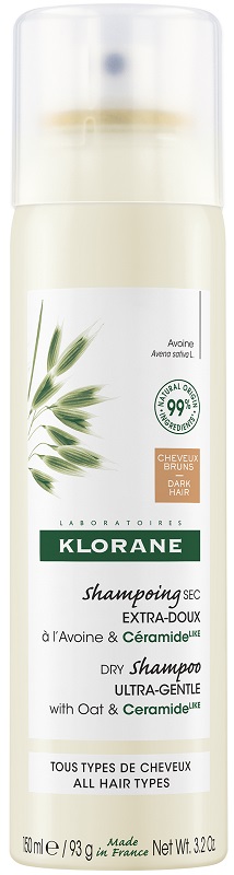 KLORANE SHAMPOO SECCO EXTRA DELICATO AVENA&CERAMIDE CAPELLI SCURI 150 ML - Farmacianuova.eu
