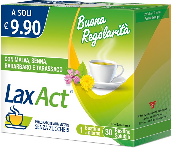 LAX ACT 30 BUSTINE SOLUBILI SENZA ZUCCHERI - Farmacianuova.eu