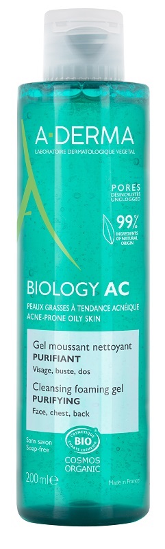 ADERMA BIOLOGY AC GEL DETERGENTE SCHIUMOGENO PURIFICANTE 200 ML - Farmacianuova.eu