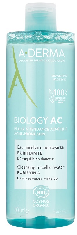 ADERMA BIOLOGY AC ACQUA MICELLARE DETERGENTE PURIFICANTE 400 ML - Farmacianuova.eu