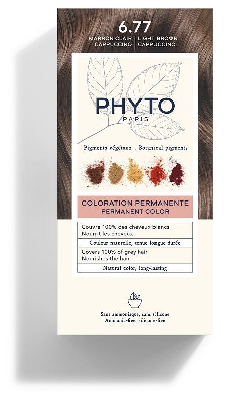 COLOR KIT 6,77 MARRONE CHIARO CAPPUCCINO LATTE RIVELATORE 50 ML + CREMA COLORANTE 50 ML + MASCHERA PROTETTIVA COLORE 12 ML + GUANTI - Farmacianuova.eu