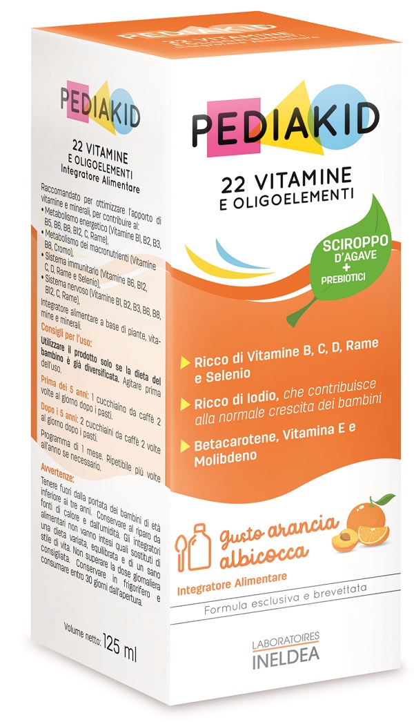 PEDIAKID 22 VITAMINE E OLIGOELEMENTI SCIROPPO 125 ML - Farmacianuova.eu