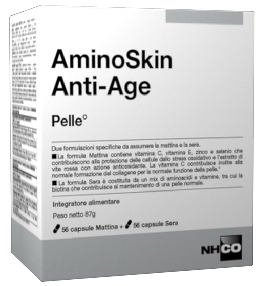 NHCO AMINOSKIN ANTI-AGE FLACONE 56 CAPSULE + 56 CAPSULE - Farmacianuova.eu