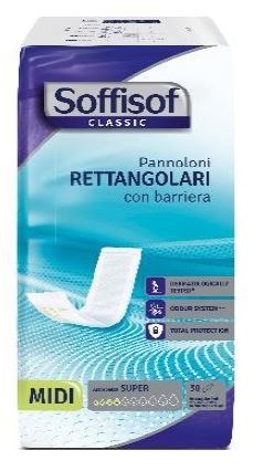 SOFFISOF CLASSIC PANNOLONE RETTANGOLARE CON BARRIERA 30 PEZZI - Farmacianuova.eu