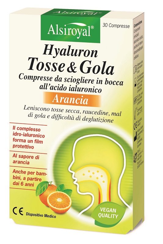 HYALURON TOSSE&GOLA ARANCIA 30 COMPRESSE - Farmacianuova.eu