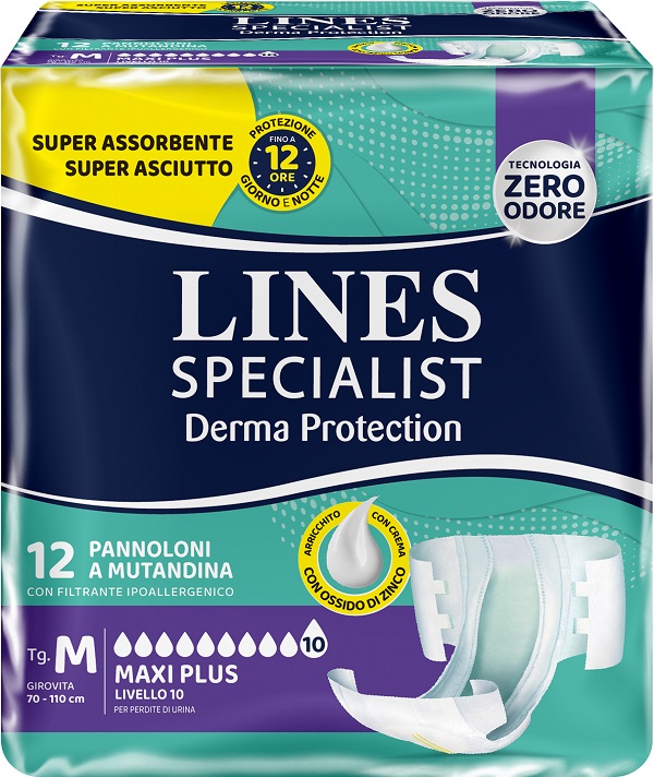 PANNOLONE MUTANDINA LINES SPECIALIST DERM AP M 12 PEZZI - Farmacianuova.eu