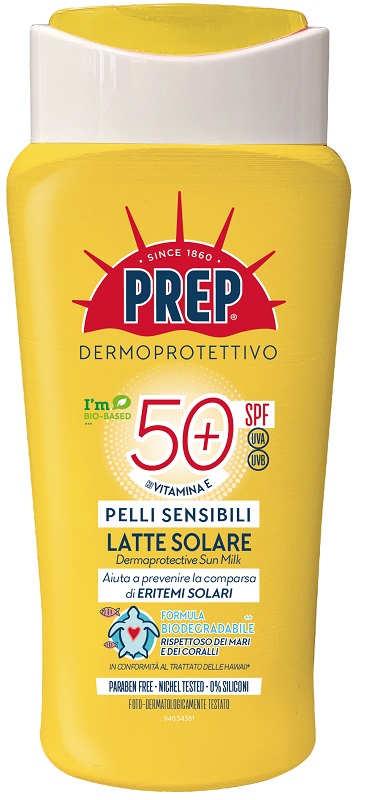 PREP LATTE SOLARE PELLI SENSIBILI SPF50+ ECO 200 ML - Farmacianuova.eu