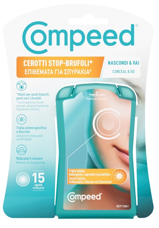 COMPEED CEROTTI STOP BRUFOLI NASCONDI & VAI 15 PEZZI - Farmacianuova.eu