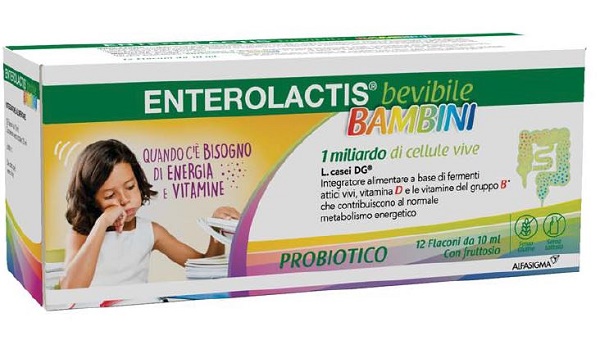 ENTEROLACTIS BAMBINI BEVIBILE 12 FLACONI DA 10 ML - Farmacianuova.eu