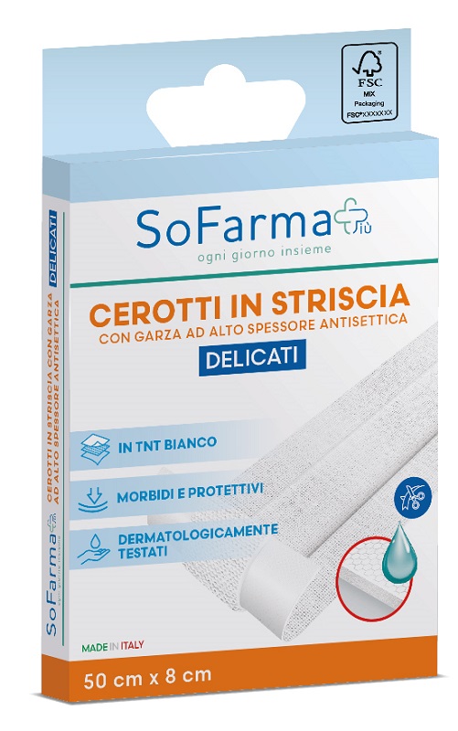 CEROTTO DELICATO STRISCIA 50X8 CM SOFARMAPIU' - Farmacianuova.eu
