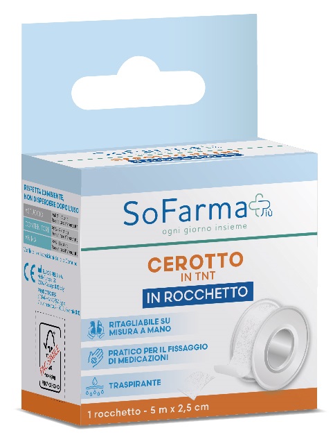ROCCHETTO TESSUTO NON TESSUTO M 5X2,5 CM SOFARMAPIU' - Farmacianuova.eu