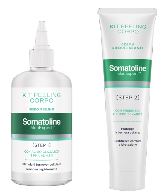 SOMATOLINE SKIN EXPERT KIT PEELING CORPO 1 GEL PEELING 200 ML + 1 CREMA RIEQUILIBRANTE 100 ML - Farmacianuova.eu
