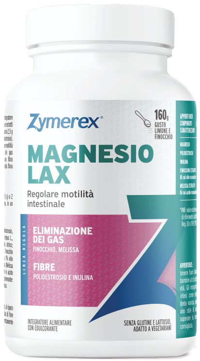 ZYMEREX MAGNESIO LAX 160 G GUSTO LIMONE FINOCCHIO CON EDULCORANTE SENZA GLUTINE SENZA LATTOSIO - Farmacianuova.eu