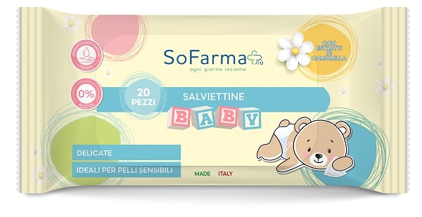 SALVIETTINE BABY CAMOMILLA 20 PEZZI SOFARMAPIU' - Farmacianuova.eu