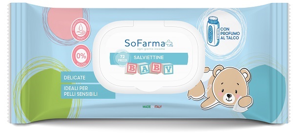 SALVIETTINE BABY TALCO 72 PEZZI SOFARMAPIU' - Farmacianuova.eu
