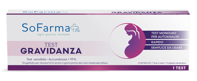 TEST AUTODIAGNOSTICO GRAVIDANZA SOFARMAPIU' - Farmacianuova.eu