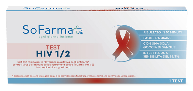 TEST AUTODIAGNOSTICO HIV 1/2 SOFARMAPIU' - Farmacianuova.eu