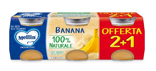 MELLIN OMOGENEIZZATO BANANA 3 PEZZI DA 100 G - Farmacianuova.eu