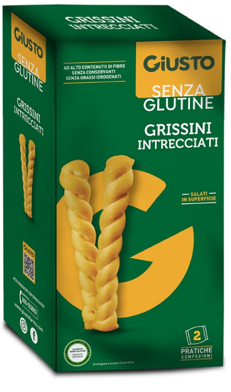 GIUSTO SENZA GLUTINE INTRECCIATI GRISSINI 150 G - Farmacianuova.eu