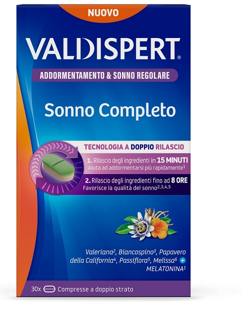 VALDISPERT SONNO COMPLETO 30 COMPRESSE A DOPPIO STRATO - Farmacianuova.eu