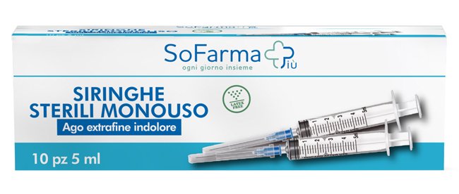 SIRINGA STERILE 5ML GAUGE 23 10 PEZZI SOFARMAPIU' - Farmacianuova.eu