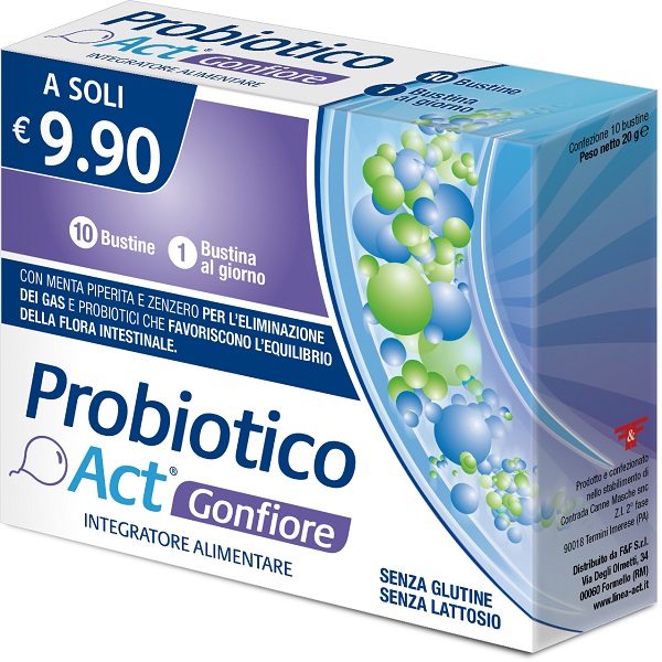 PROBIOTICO ACT GONFIORE 10 BUSTINE - Farmacianuova.eu