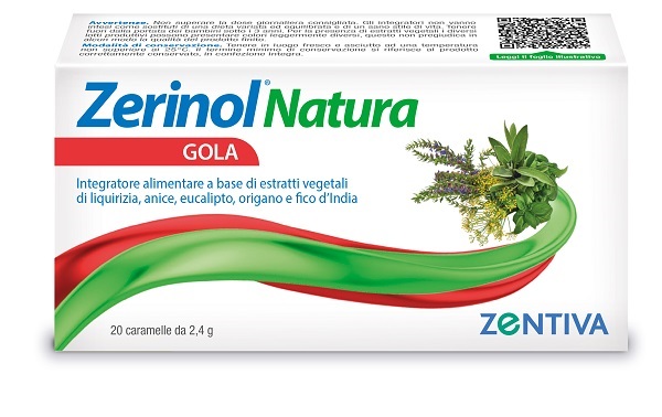 ZERINOL NATURA GOLA 20 CARAMELLE BALSAMICHE - Farmacianuova.eu