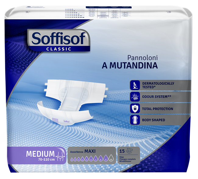 PANNOLINO MUTANDINA SOFFISOF CLASSIC MAXI M 15 PEZZI - Farmacianuova.eu