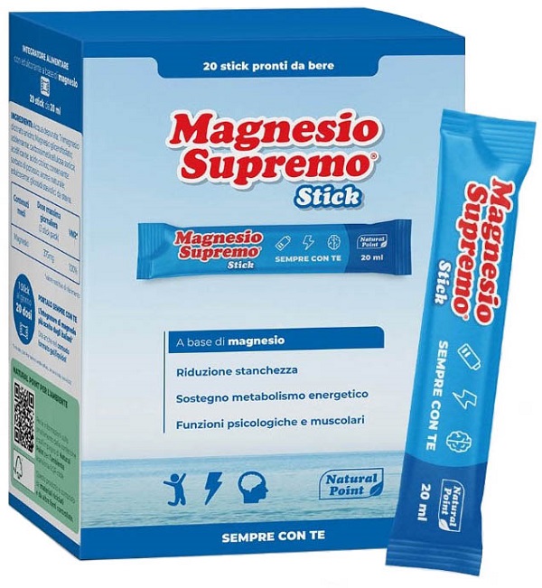 MAGNESIO SUPREMO 20 STICK DA 20 ML - Farmacianuova.eu