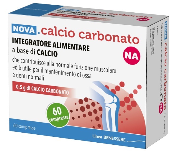 NOVA CALCIO CARBONATO NA 0,5G 60 COMPRESSE - Farmacianuova.eu