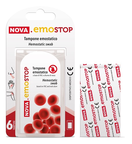 NOVA EMOSTOP TAMPONE EMOSTATICO 6 PEZZI - Farmacianuova.eu