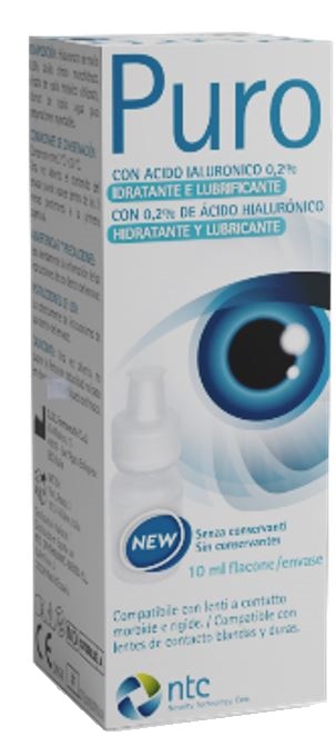 SOLUZIONE STERILE PER USO OFTALMICO PURO IDRATANTE E LUBRIFICANTE 0,2% ACIDO IALURONICO SENZA CONSERVANTI 10 ML - Farmacianuova.eu