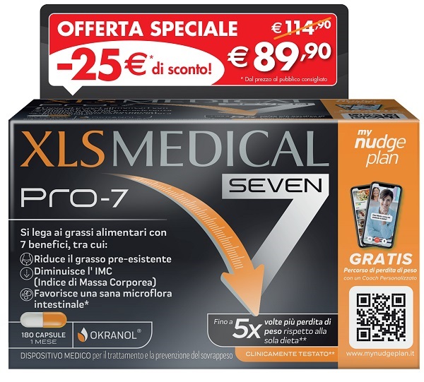 XLS MEDICAL PRO 7 180 CAPSULE TAGLIO PREZZO - Farmacianuova.eu