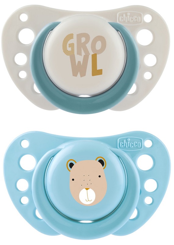 CHICCO SUCCHIETTI AIR AZZURRO SILICONE 2-6 MESI 2 PEZZI - Farmacianuova.eu