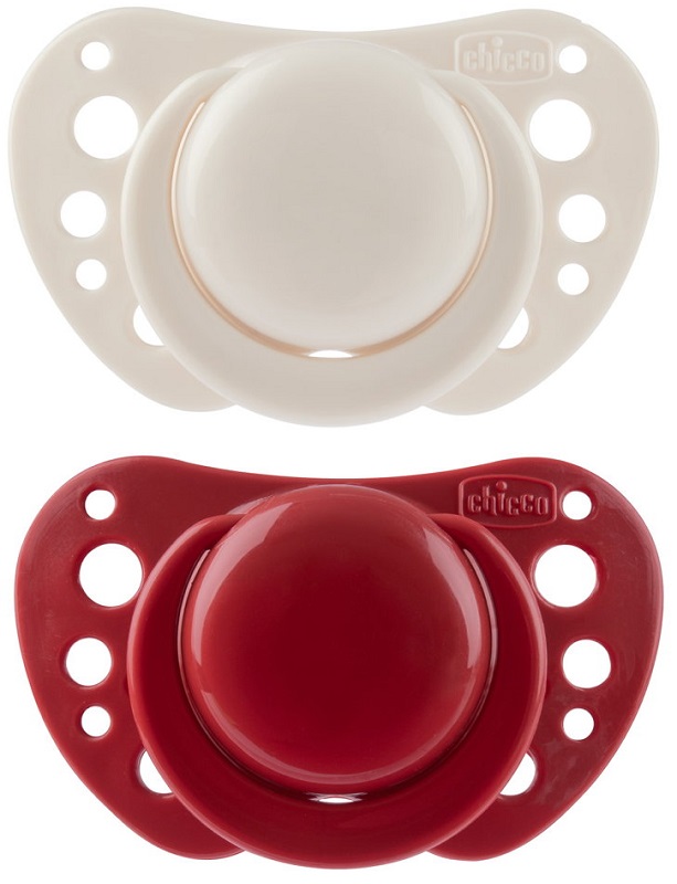 CHICCO SUCCHIETTI AIR ROSSO SILICONE 6-16 MESI 2 PEZZI - Farmacianuova.eu