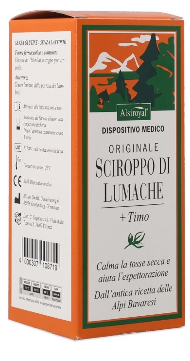 SCIROPPO LUMACHE ORIGINALE ALSITAN 150 ML - Farmacianuova.eu