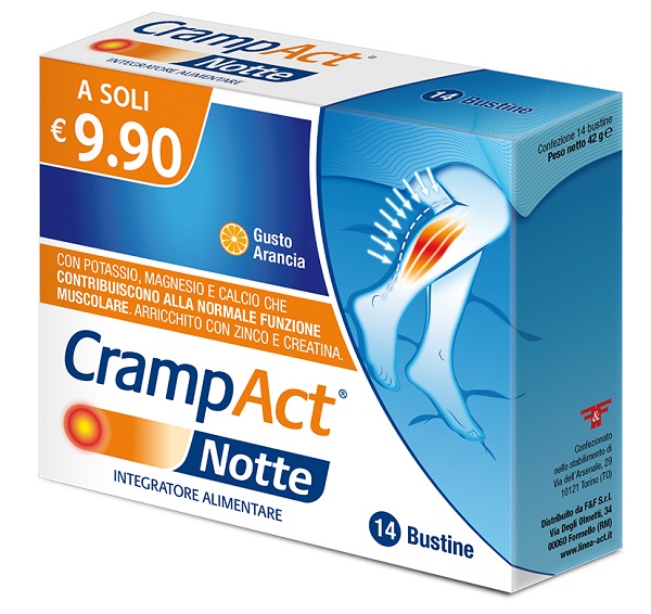 CRAMPACT NOTTE 14 BUSTINE GUSTO ARANCIA CON EDULCORANTE - Farmacianuova.eu
