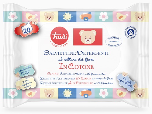 TRUDI BABY CARE SALVIETTE COTONE 20 PEZZI - Farmacianuova.eu