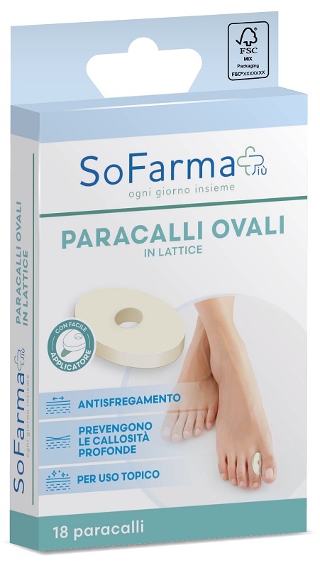 CEROTTO PARACALLO OVALE 2,8 X 1, 8 CM 18 PEZZI SOFARMAPIU' - Farmacianuova.eu