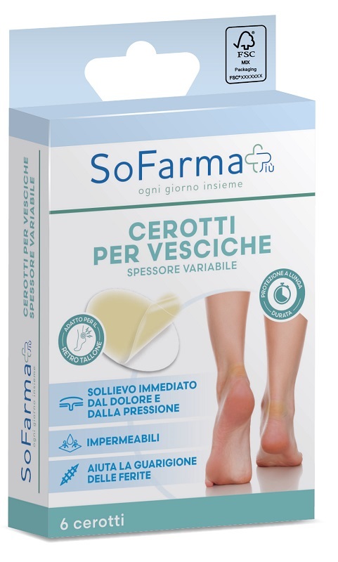 CEROTTO VESCICA RETROTALLONE OVALE 44X66 MM 6 PEZZI SOFARMAPIU' - Farmacianuova.eu