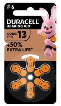 DURACELL EASY TAB 13 ARANCIO BATTERIA PER APPARECCHIO ACUSTICO 6 PEZZI - Farmacianuova.eu