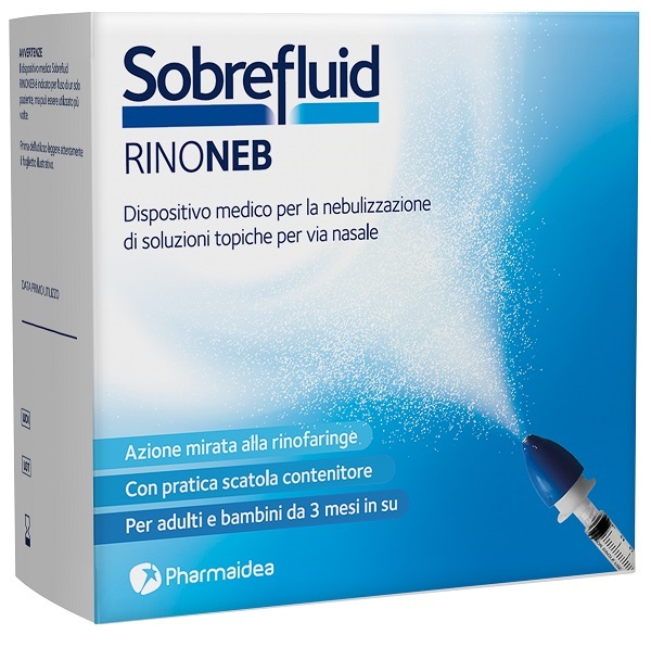 SOBREFLUID RINONEB DISPOSITIVO NEBULIZZATORE + SIRINGA LUER  LOCK DA 50 ML + AGOCANNULA PER PRELIEVO SOLUZIONE - Farmacianuova.eu