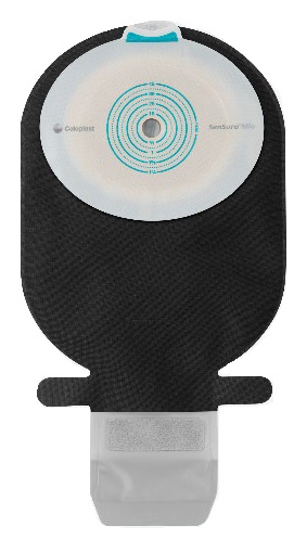 SACCA ILEOSTOMIA SENSURA MIO PIANO RIVESTIMENTO NERO APERTURA ISPEZIONABILE MAXI W/W FORO RITAGLIABILE 10-55 30 PEZZI - Farmacianuova.eu