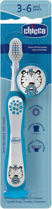 CHICCO SPAZZOLINO 3-6 YEARS AZZURRO - Farmacianuova.eu