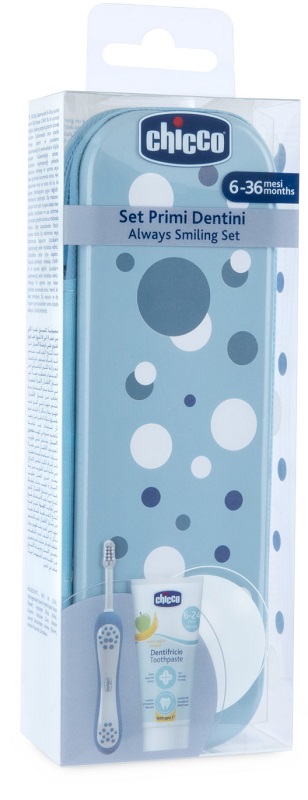 CHICCO SET DENTALE 6 MESI+ AZZURRO - Farmacianuova.eu