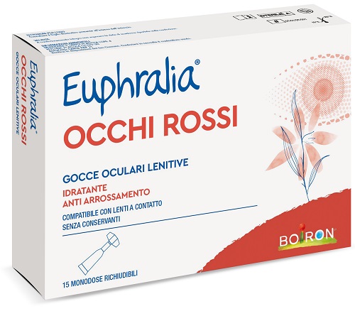 GOCCE OCULARI LENITIVE EUPHRALIA OCCHI ROSSI 15 FLACONCINI MONODOSE 0,5 ML - Farmacianuova.eu
