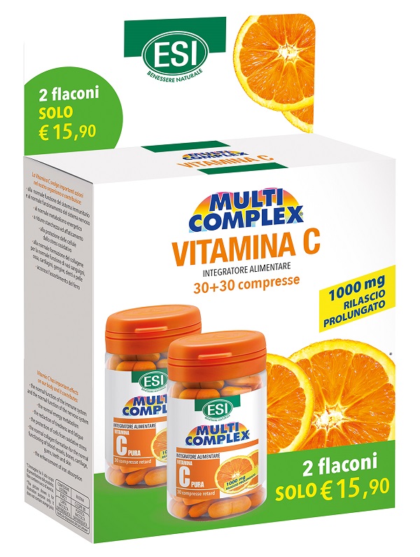 ESI VITAMINA C 1000MG RILASCIO PROLUNGATO 30+30 COMPRESSE SENZA GLUTINE - Farmacianuova.eu