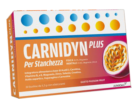 CARNIDYN PLUS 20 BUSTINE DA 5,3 G GUSTO PASSION FRUIT - Farmacianuova.eu